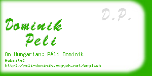 dominik peli business card